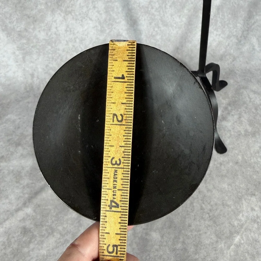 Vtg Pier 1 Imports Wrought Iron Twisted Basket Candle Holders Pair 18